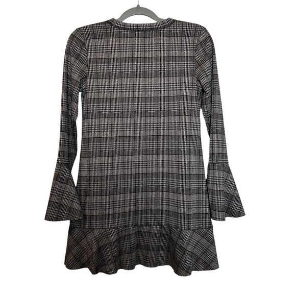 Michael Stars Glen Plaid Dress w/ Flouncy Drop Waist & Bell Sleeves Sz. XS - Picture 10 of 13